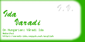 ida varadi business card