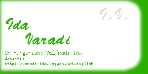 ida varadi business card